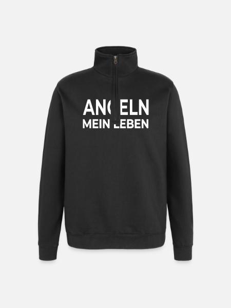 Pêche - Sweat à zip 1/4 - noir