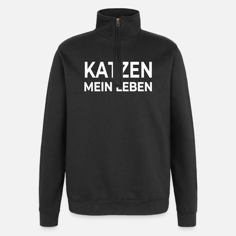 feline - Quarter-Zip Sweatshirt - black