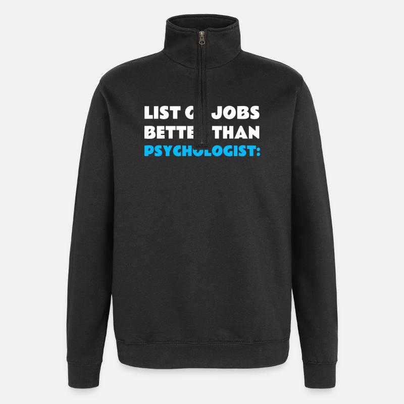 Psychologe Beruf - Quarter-Zip-Sweatshirt - Schwarz