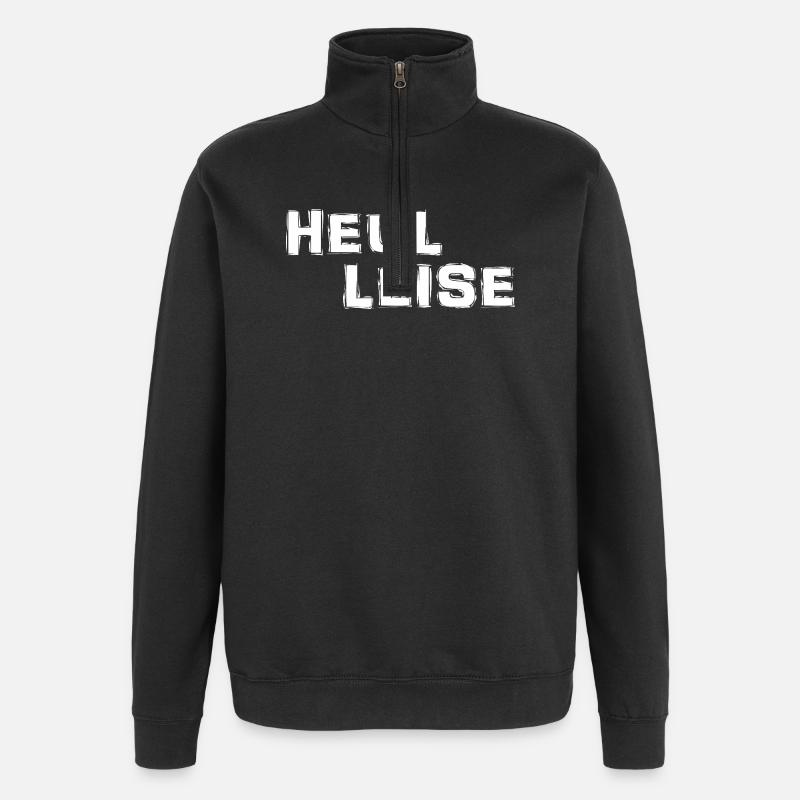 Heul Leise - Quarter-Zip-Sweatshirt - Schwarz