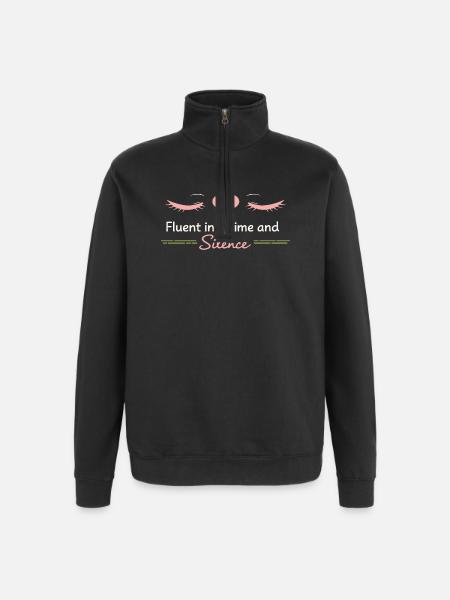 Introverti d’anime Weeb canapé - Sweat à zip 1/4 - noir