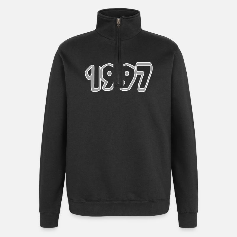1997 - Sweat à zip 1/4 - noir