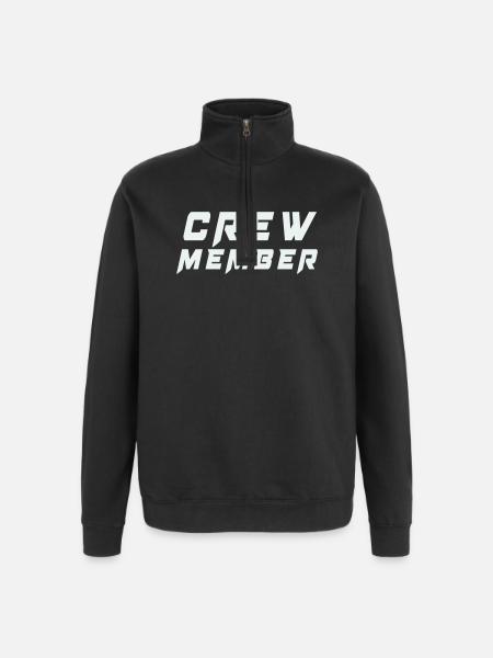 Crew Member Patch Tee - Quarter-Zip Sweatshirt - black