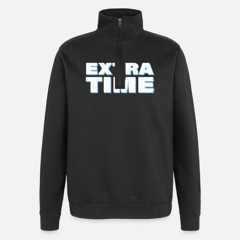 EXTRA TIME - Quarter-Zip-Sweatshirt - Schwarz