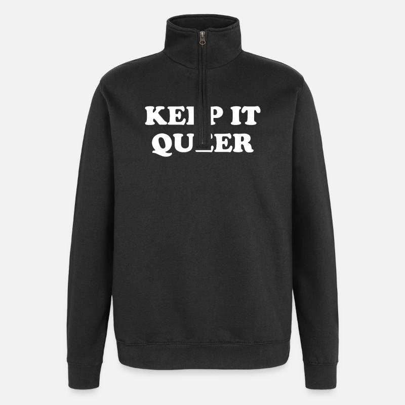 Keep It Queer - Quarter-Zip Sweatshirt - black