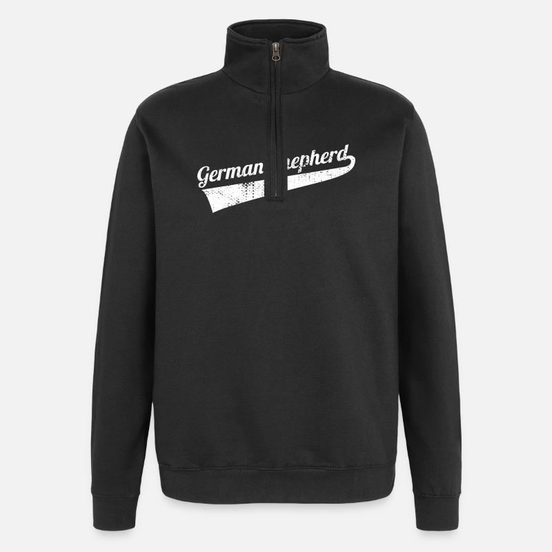 Berger allemand - Sweat à zip 1/4 - noir