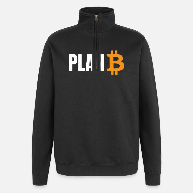 Planifier Bitcoin - Sweat à zip 1/4 - noir