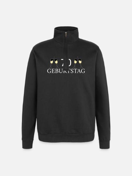 70th Birthday 70 Years - Quarter-Zip Sweatshirt - black