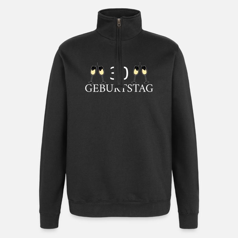 30th birthday 30 years - Quarter-Zip Sweatshirt - black