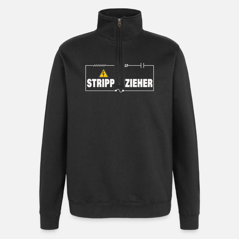 String-puller - Quarter-Zip Sweatshirt - black