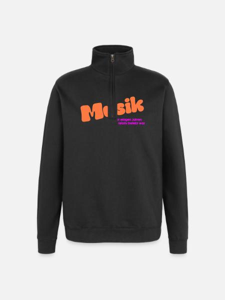 relatively popular music - Quarter-Zip Sweatshirt - black
