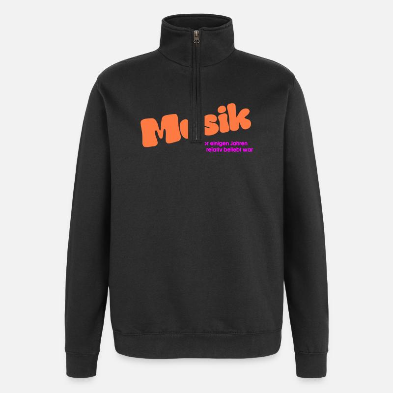 Musique relativement populaire - Sweat à zip 1/4 - noir