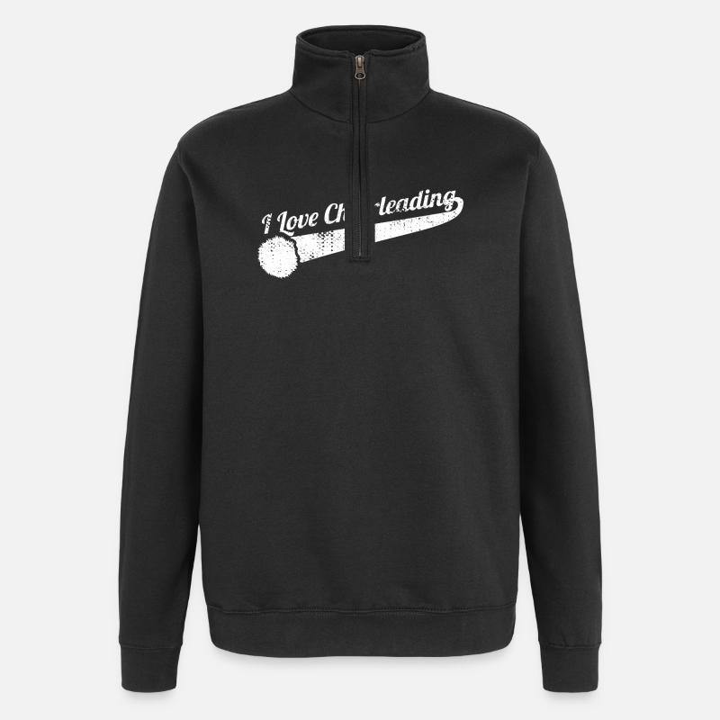 J’adore le cheerleading - Sweat à zip 1/4 - noir
