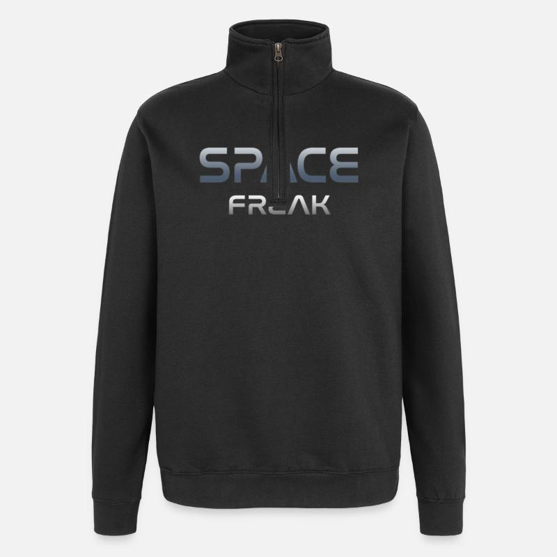Space Freak Celestial Gradient Tee - Quarter-Zip-Sweatshirt - Schwarz