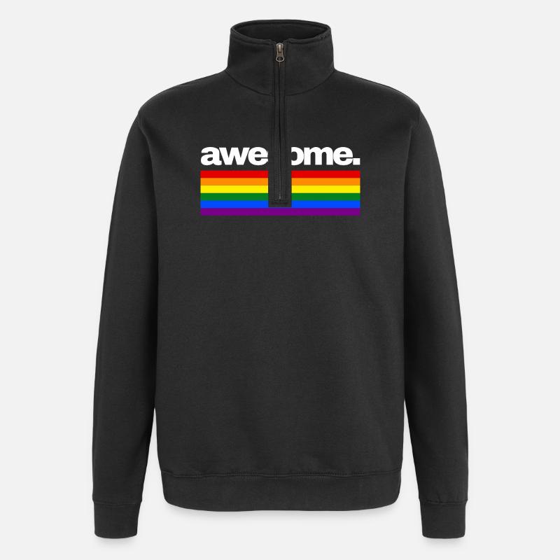 génial - Sweat à zip 1/4 - noir