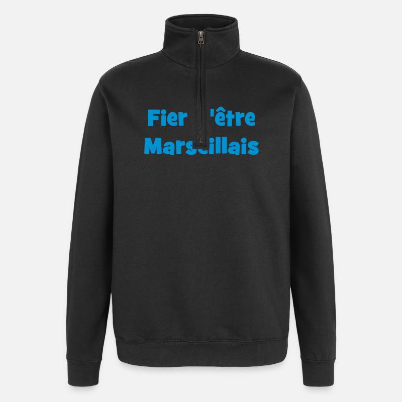 Proud to Marseille sein - Quarter-Zip-Sweatshirt - Schwarz