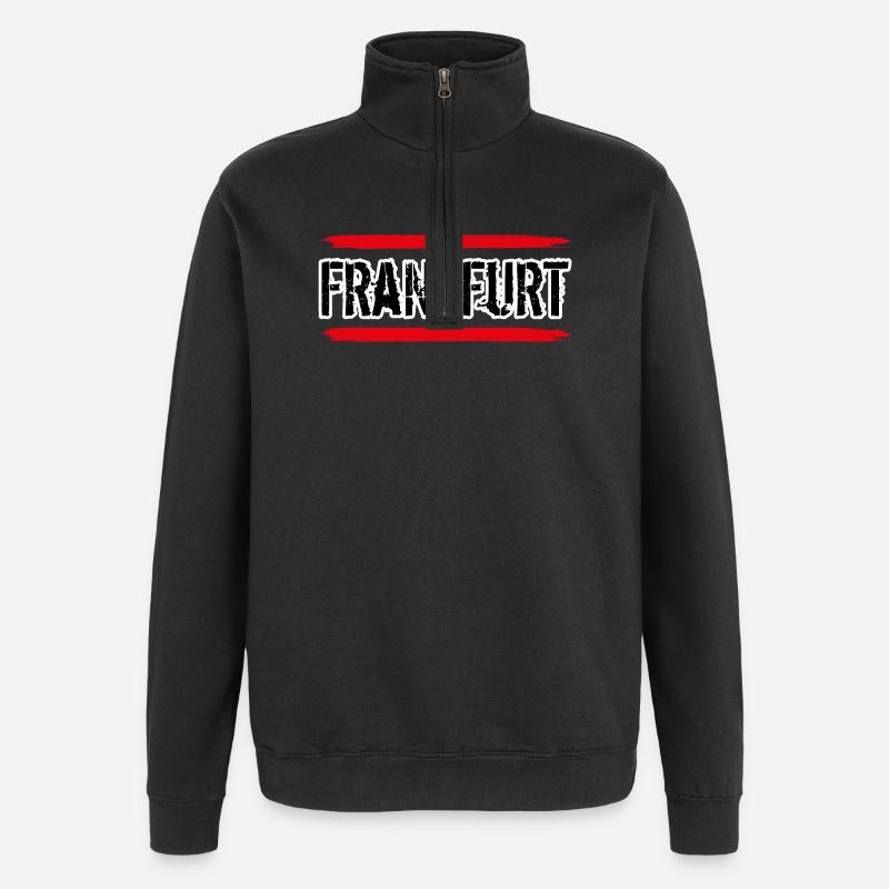 Frankfurt Fan - Quarter-Zip-Sweatshirt - Schwarz