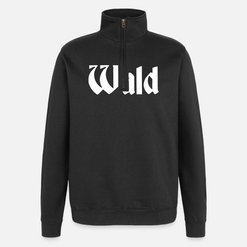 Wald - Quarter-Zip-Sweatshirt - Schwarz