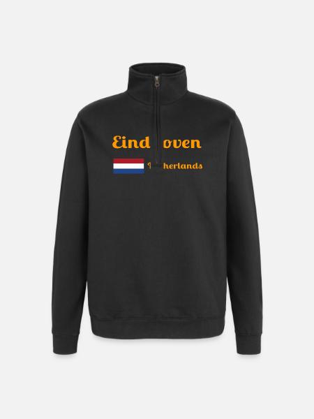 Eindhoven Netherlands- Stylish prints - Quarter-Zip Sweatshirt - black
