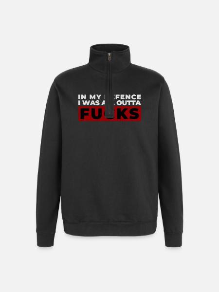 Bold Expressive Protest Design - Quarter-Zip Sweatshirt - black