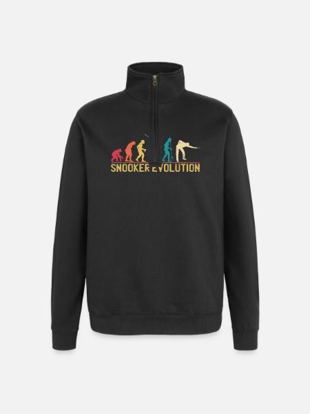 Snooker Evolution Silhouette Design - Quarter-Zip Sweatshirt - black