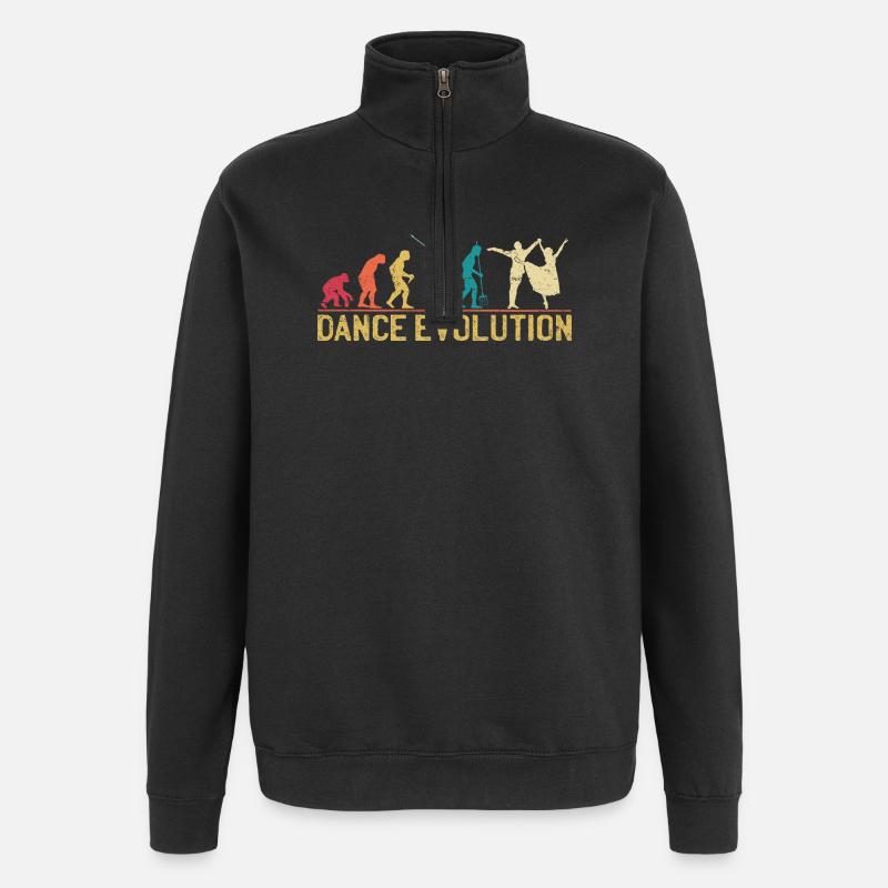 Dance Evolution Silhouette Design - Quarter-Zip Sweatshirt - black
