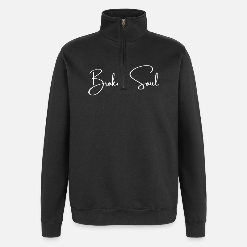 Âme Brisée | Réflexions sur Greysoul - Sweat à zip 1/4 - noir