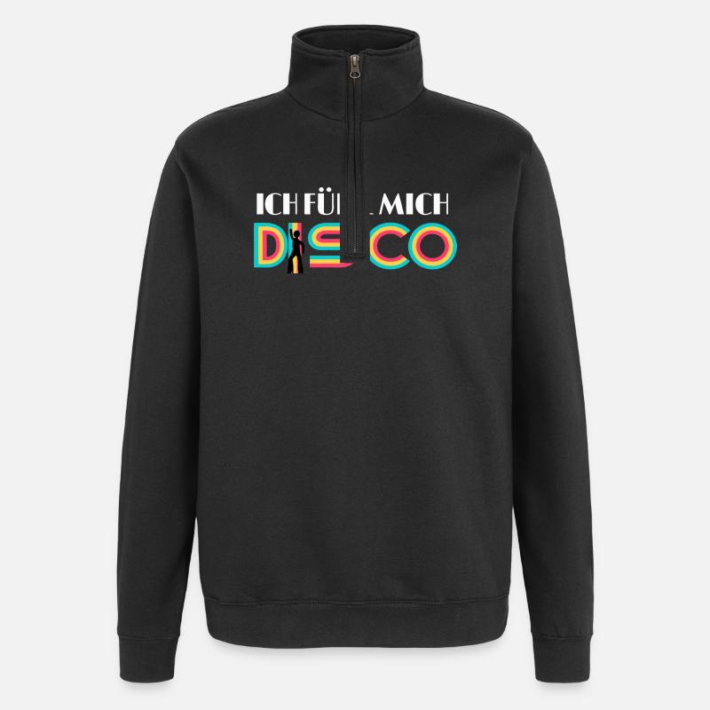 ICH FÜHL MICH DISCO - Quarter-Zip-Sweatshirt - Schwarz