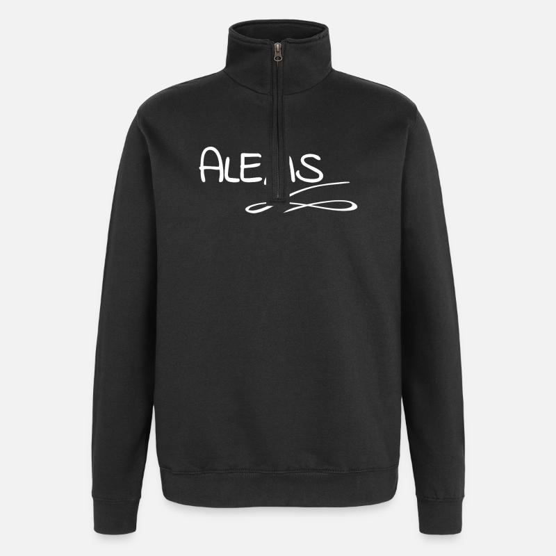 Alexis as a given name - Quarter-Zip Sweatshirt - black