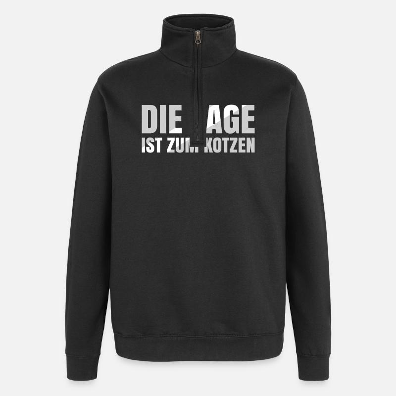 L’emplacement est nul - Sweat à zip 1/4 - noir