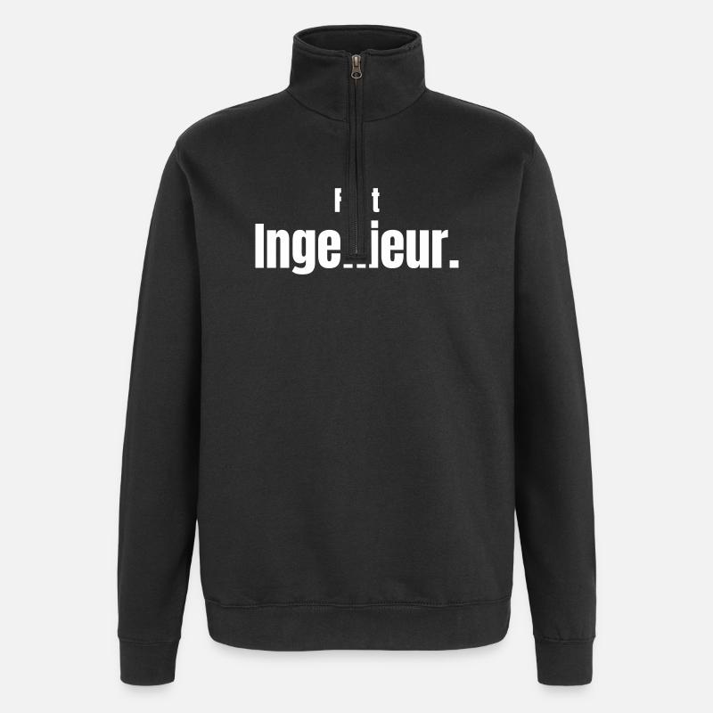 Presque ingénieur - Sweat à zip 1/4 - noir