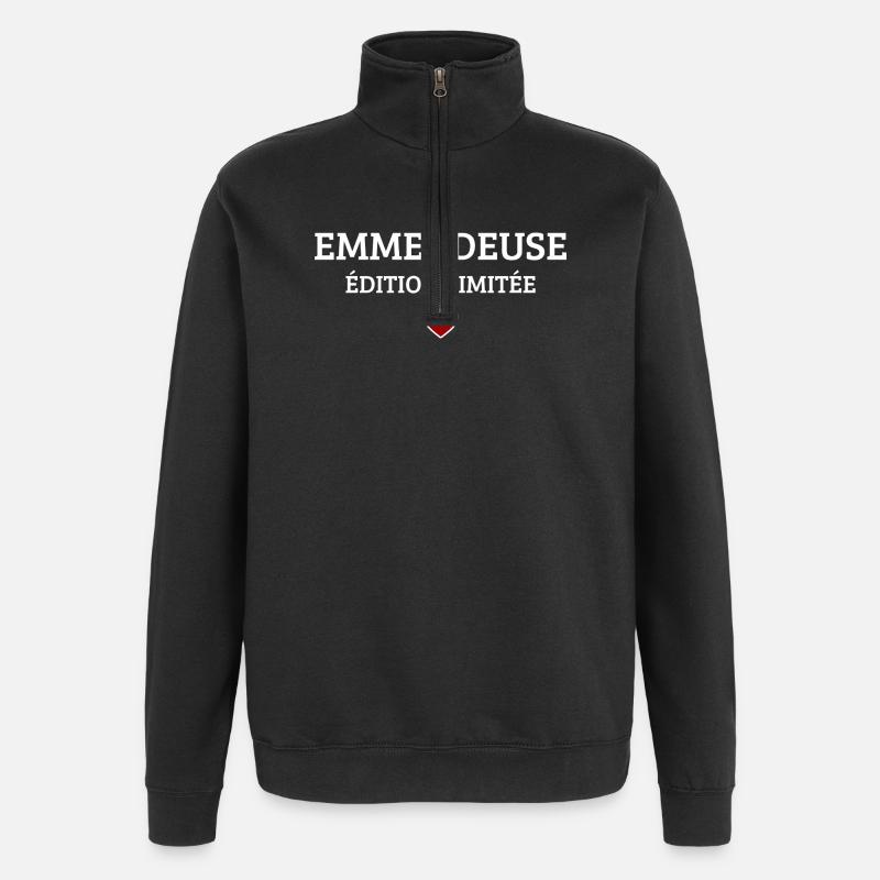 Emmerdeuse Édition Limitée Humour Drôle - Sweat à zip 1/4 - noir