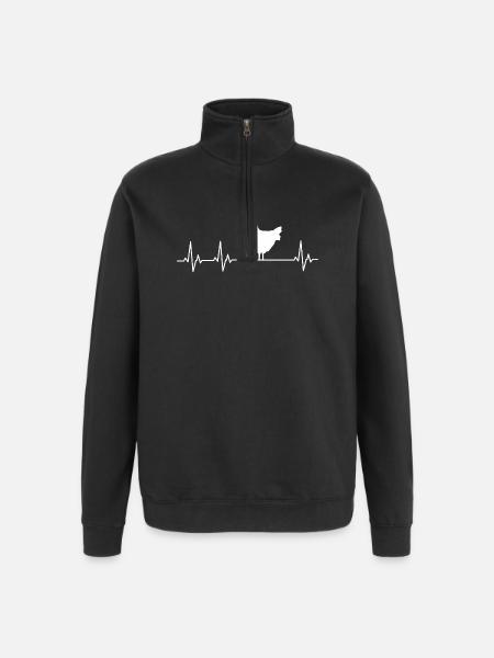 Chickens Fans - - Rooster - Chicks - Quarter-Zip Sweatshirt - black