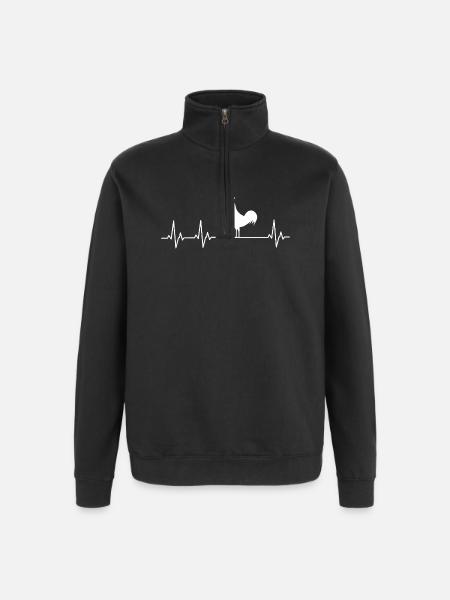 Chickens Fans - - Rooster - Chicks - Quarter-Zip Sweatshirt - black