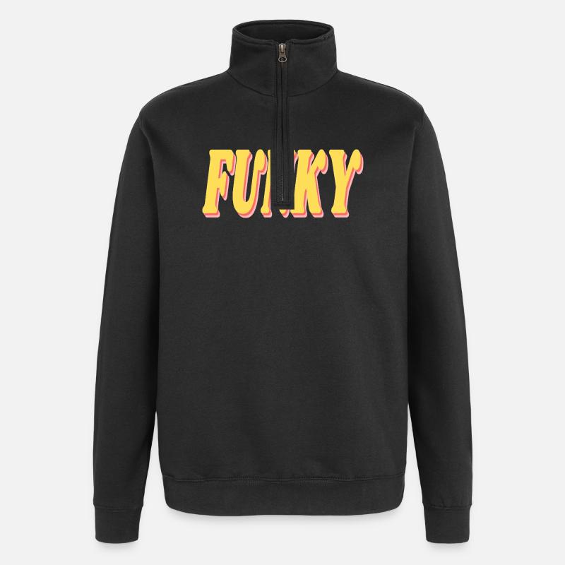 Funky - Quarter-Zip Sweatshirt - black
