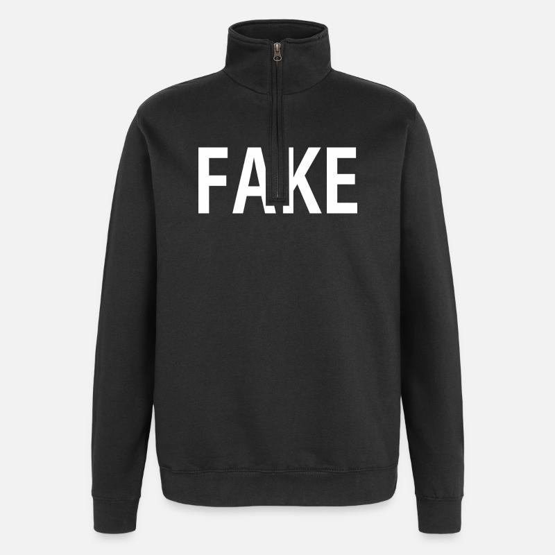Falsch - Quarter-Zip-Sweatshirt - Schwarz