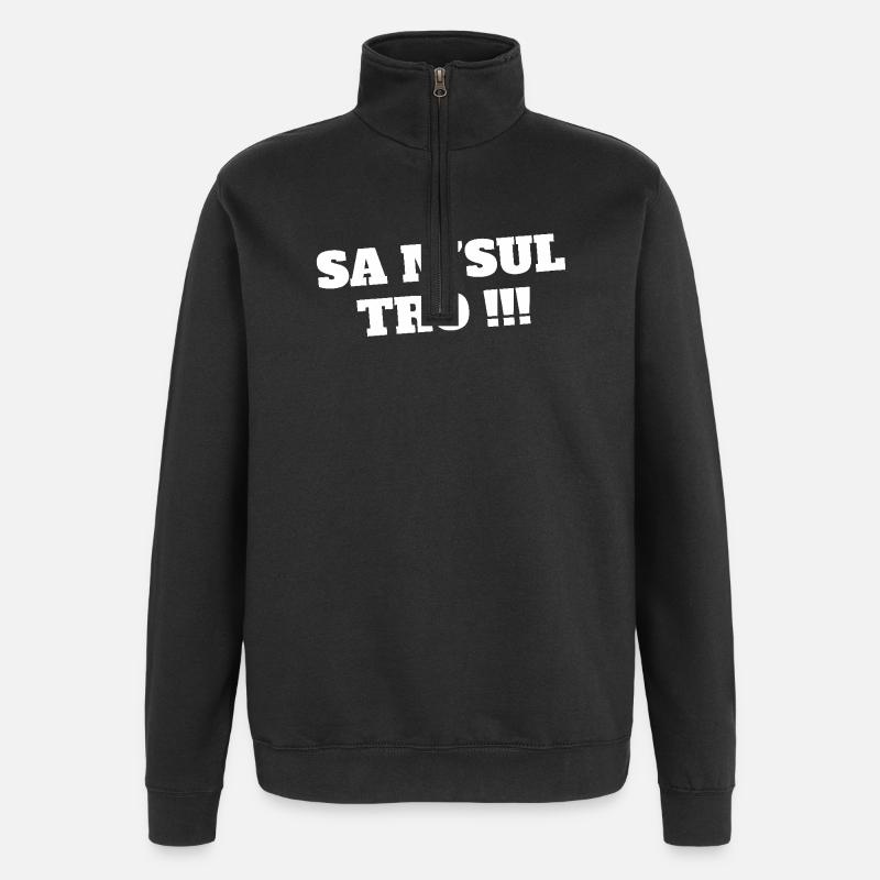 Jugend, SMS, Nachrichten - Quarter-Zip-Sweatshirt - Schwarz