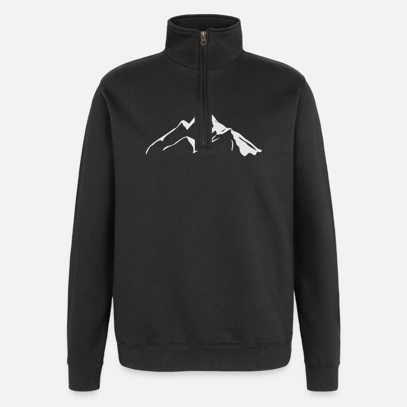 Berg - Quarter-Zip-Sweatshirt - Schwarz