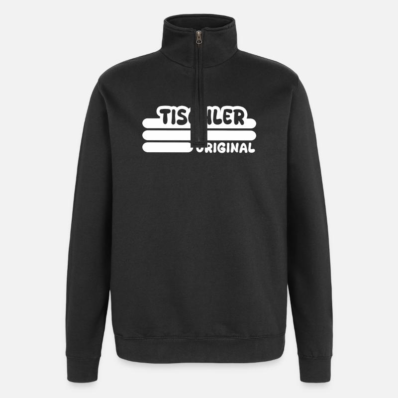 Profession : Charpentier - Sweat à zip 1/4 - noir