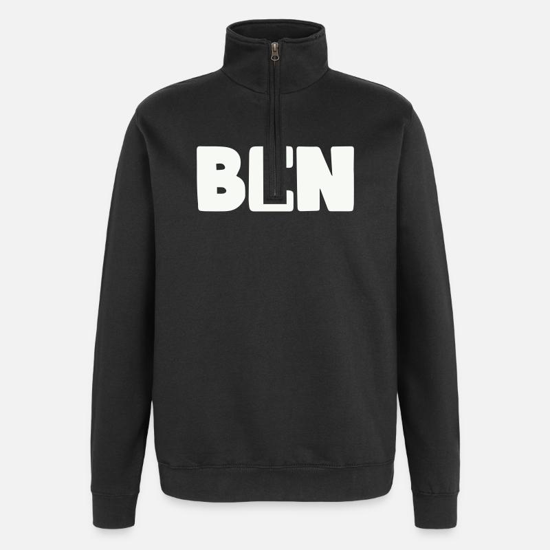 Ben Name - Quarter-Zip Sweatshirt - black