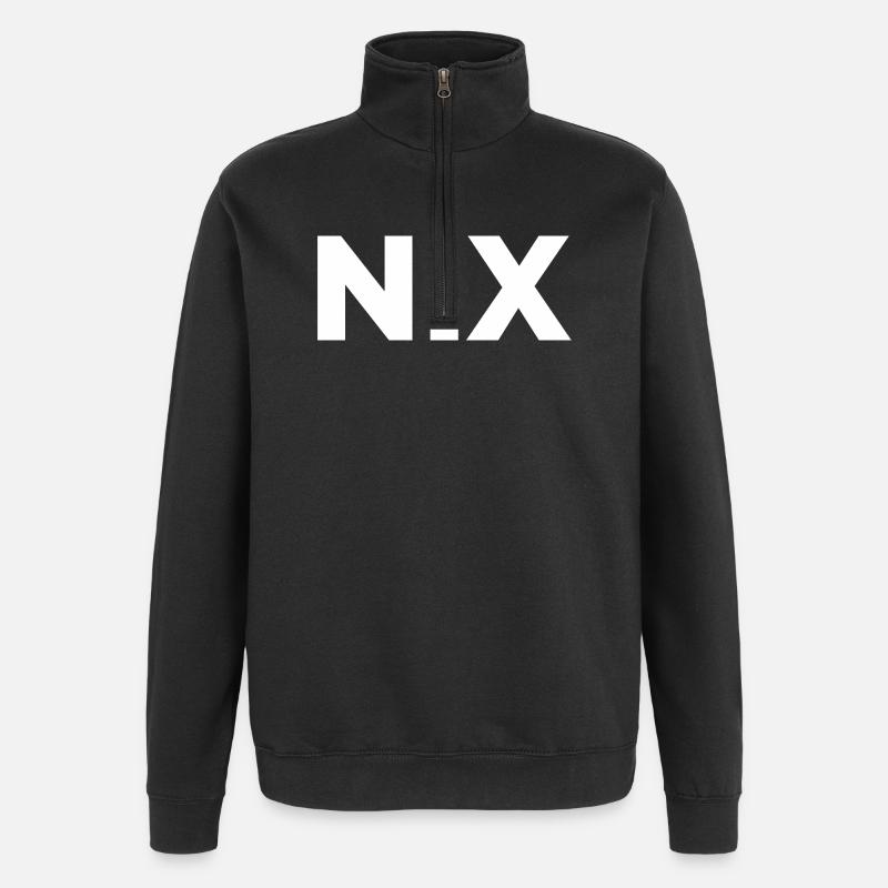Nix - einfach nichts | Garnichts | Geschenk - Quarter-Zip-Sweatshirt - Schwarz