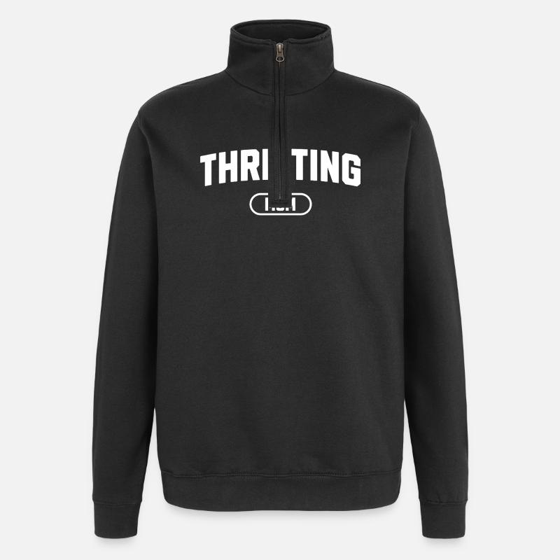 Thrifting Mom - Quarter-Zip Sweatshirt - black
