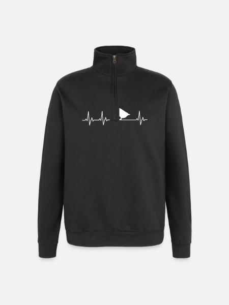 Duck - Ducks - Duck Breeder - Love - Quarter-Zip Sweatshirt - black
