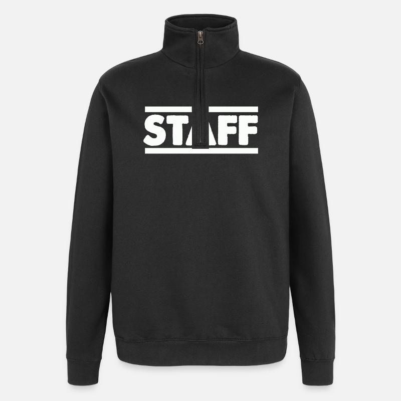 Staff Schriftzug Bold Kontrast - Quarter-Zip-Sweatshirt - Schwarz