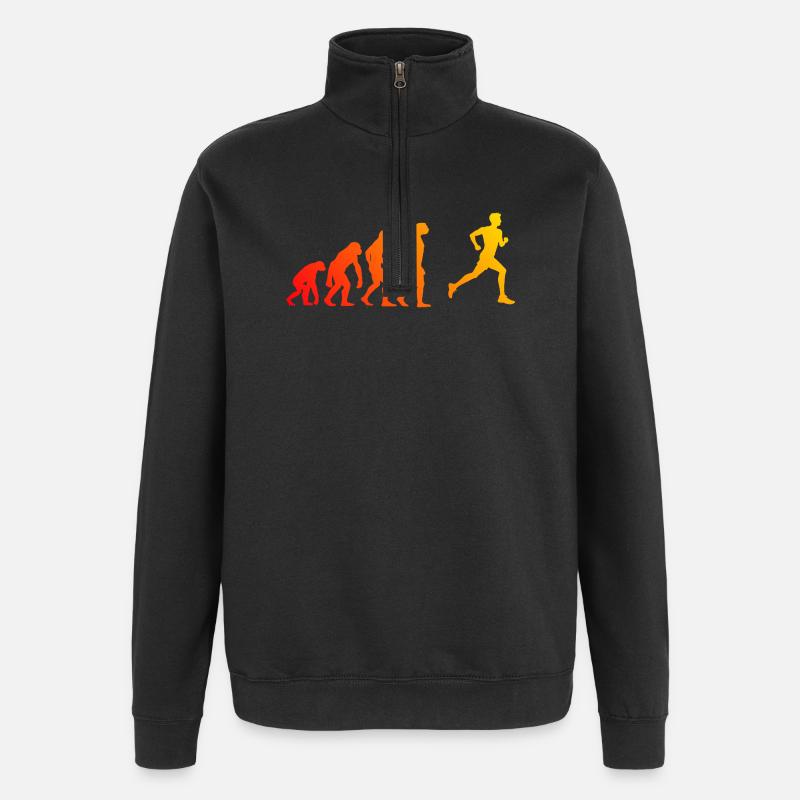 Geschenkidee für einen Running mit Running - Quarter-Zip-Sweatshirt - Schwarz