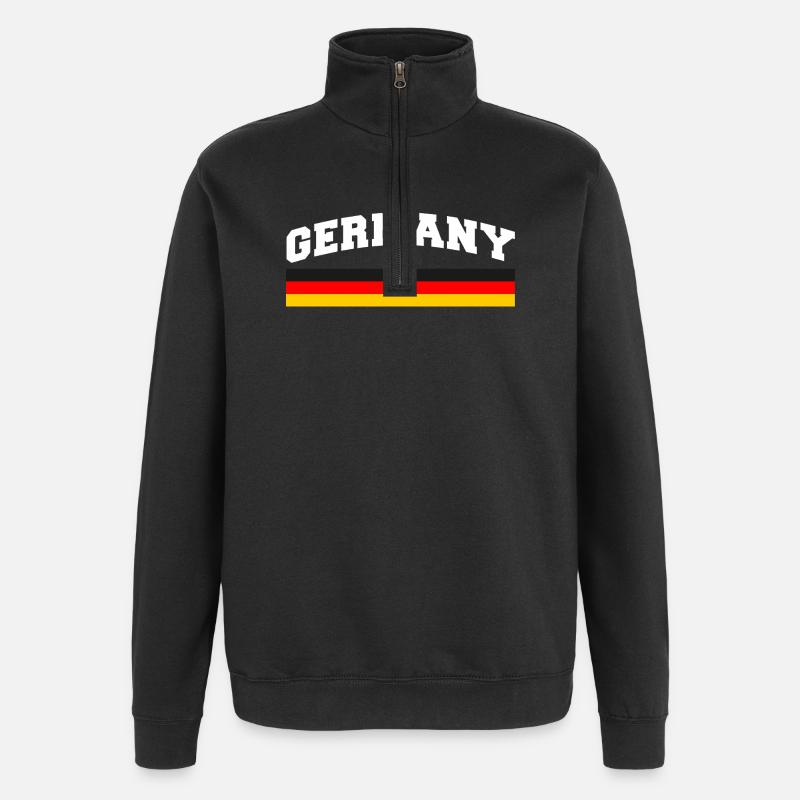 Germany Flag Germany - Quarter-Zip Sweatshirt - black