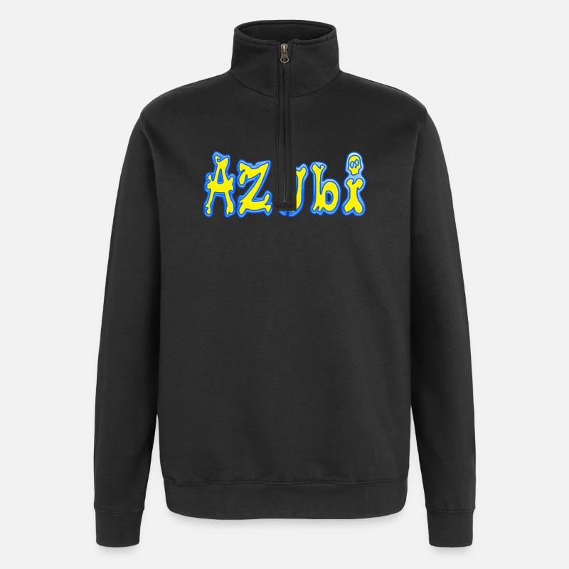 Azubi - Quarter-Zip-Sweatshirt - Schwarz