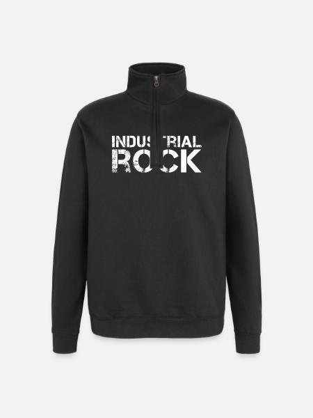 Industrierock-Typografie - Quarter-Zip-Sweatshirt - Schwarz