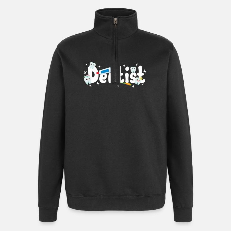 Dentist Dentist - Quarter-Zip Sweatshirt - black