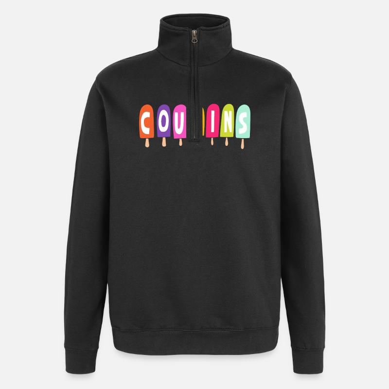 Cousins – Eis am Stiel - Quarter-Zip-Sweatshirt - Schwarz